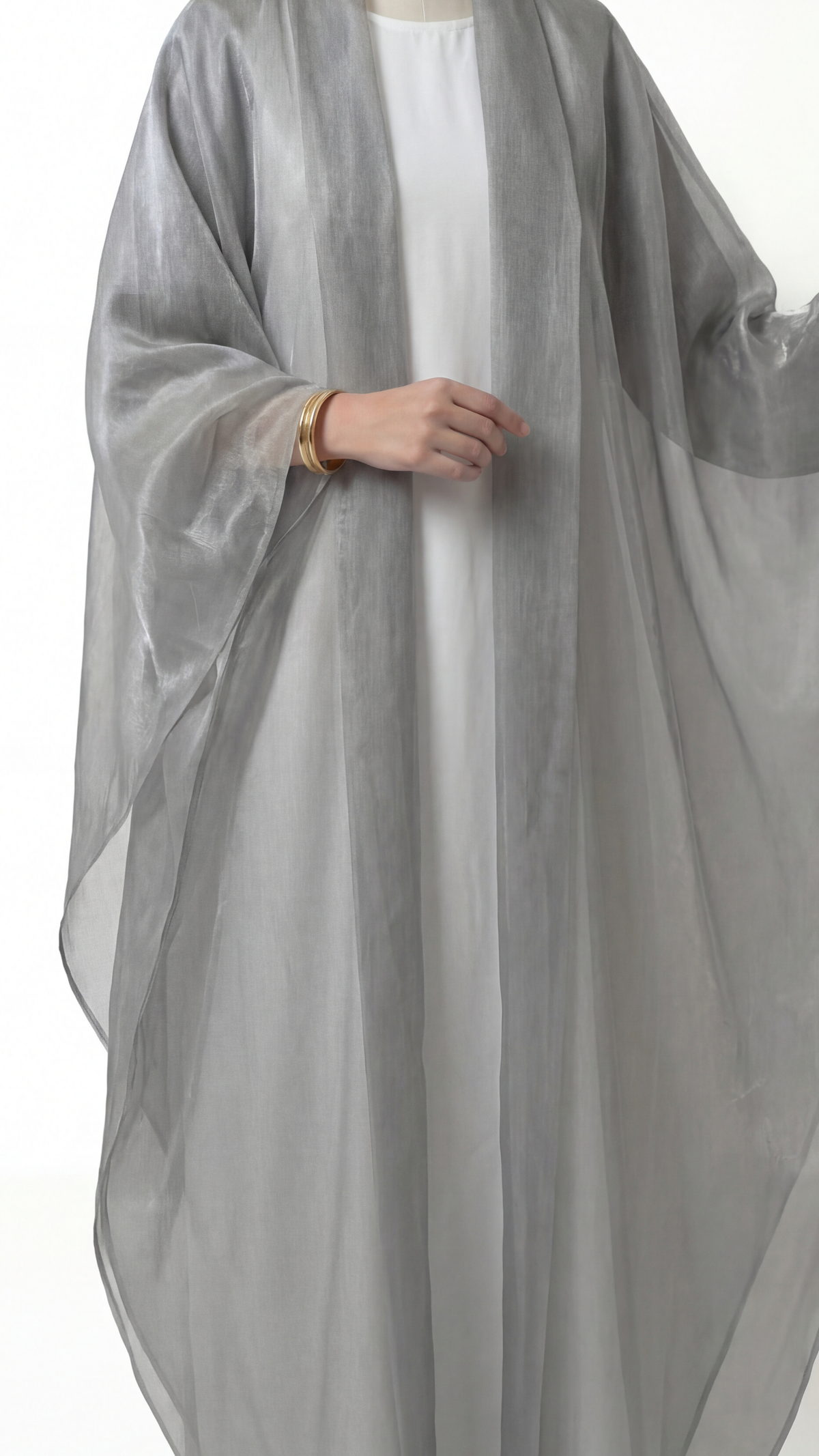 Zara silver abaya