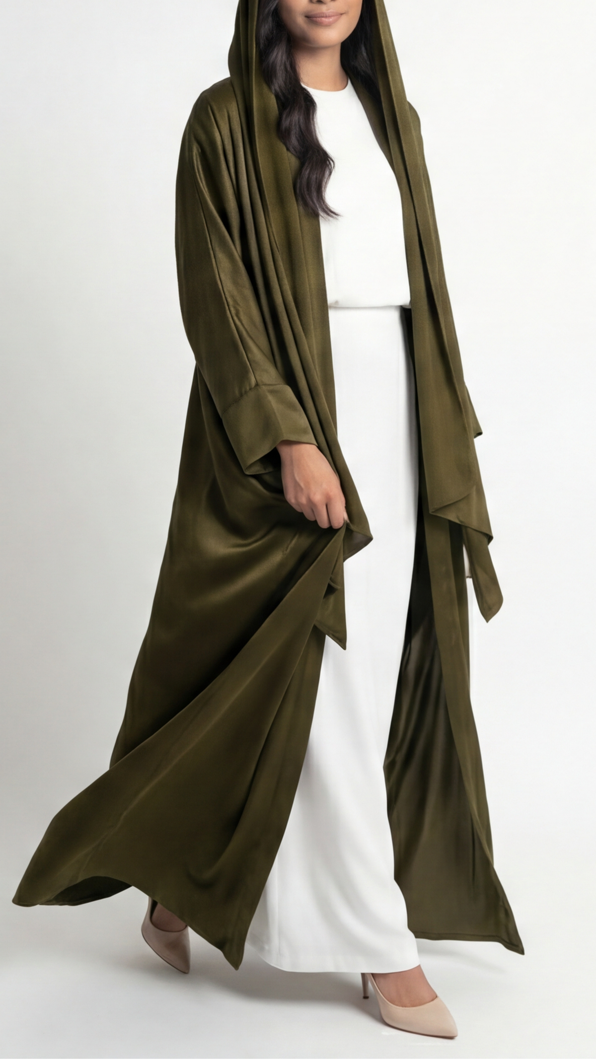 Dune dark green everyday abaya