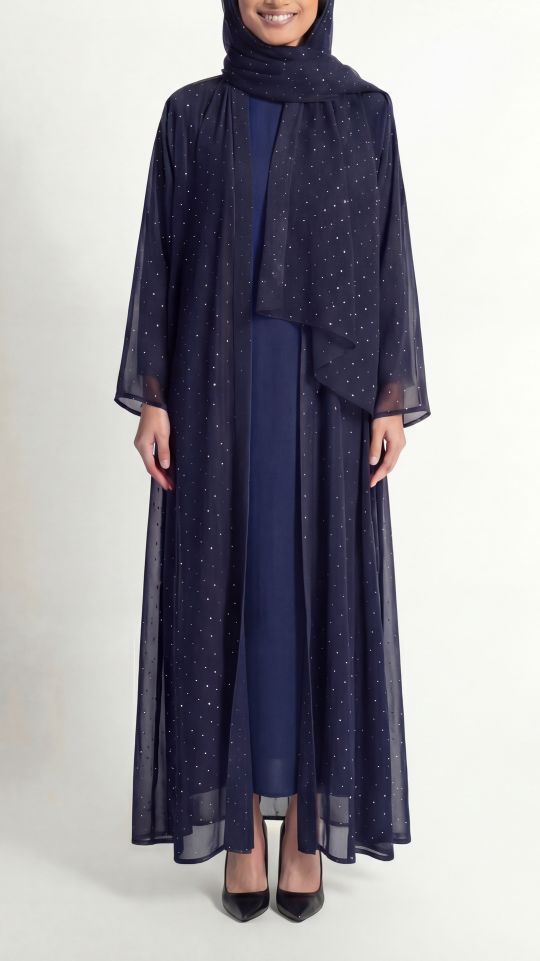 Layali Navy Blue Abaya